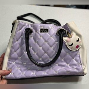 Luv Betsey by Betsey Johnson Unicorn Cat Large Crossbody Purse Kawaii Satchel